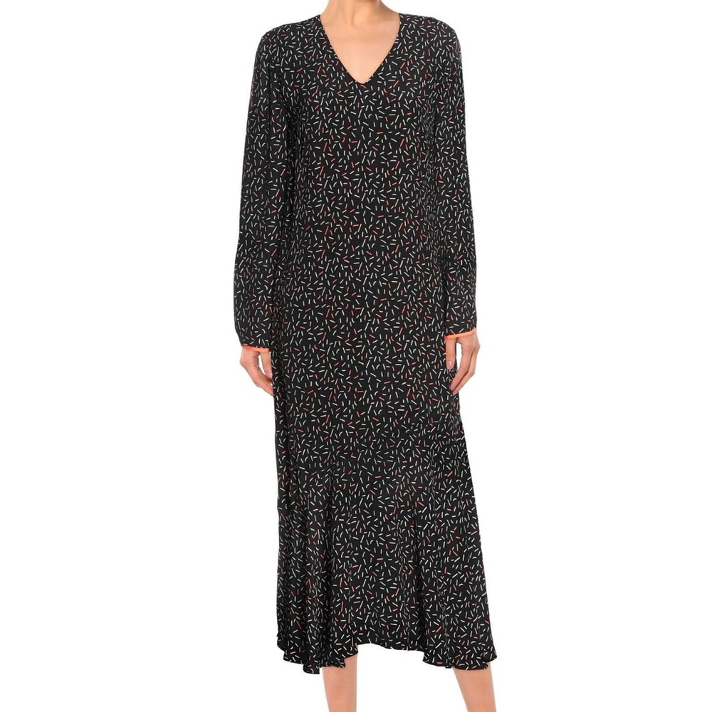 BNWT Armani Exchange Midi Dress Size 6 Black Slit on a side